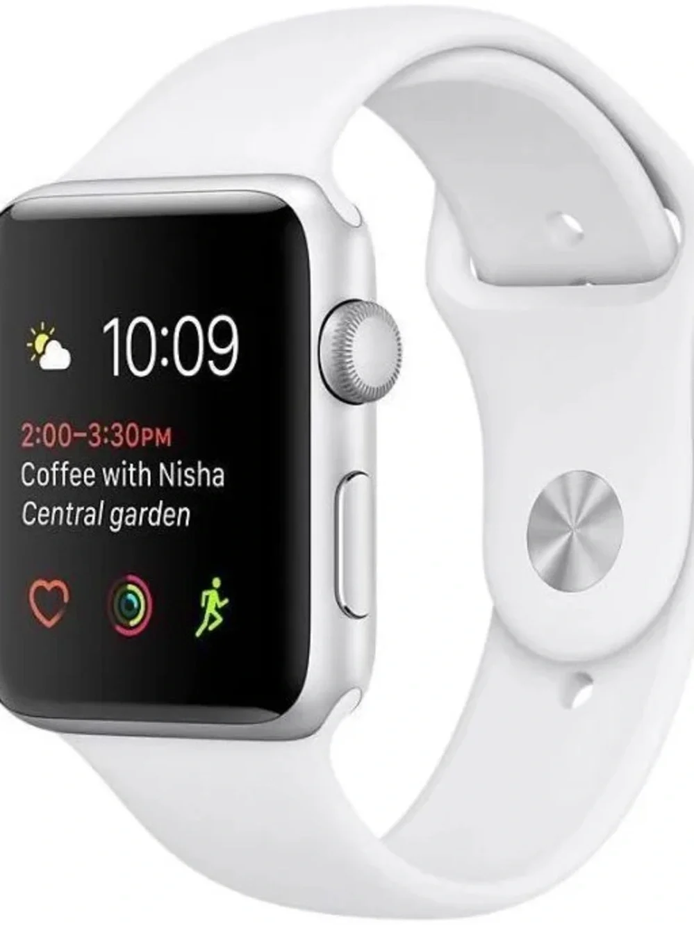 Apple Watch Series 1 Silver Aluminum with White Sport Band